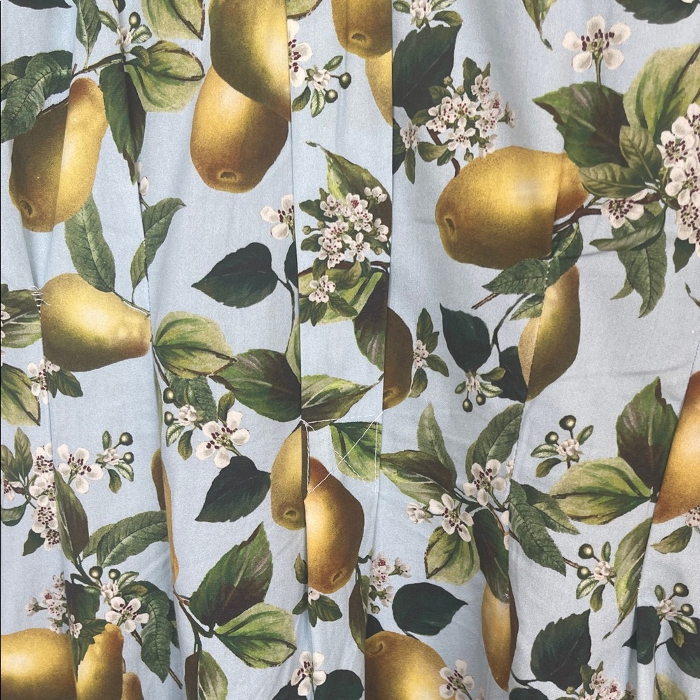 Zara Fruit Print midi Dress with Belt - Picture 5 of 7